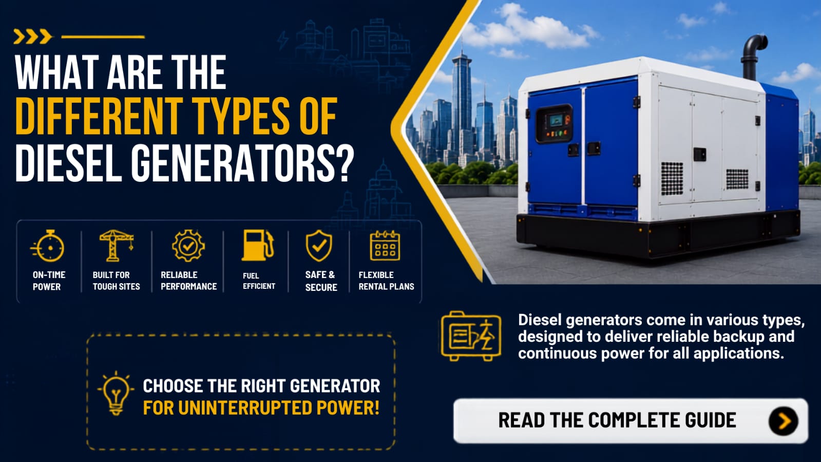 What Are the Different Types of Diesel Generators?